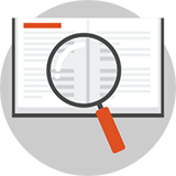 Magnifier and book
